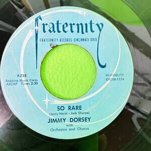 JIMMY DORSEY‎ Sophisticated Swing / So Rare - Fraternity F755 45rpm Vinyl Record